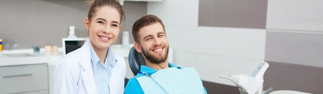 Dentist Elmhurst NY Dentist and Patient Smiling Dentist Elmhurst NY Dentist and Patient Smiling